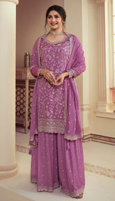 Enthralling Looking Salwar Suit in Lilac